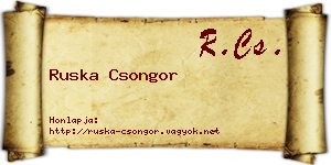 Ruska Csongor névjegykártya